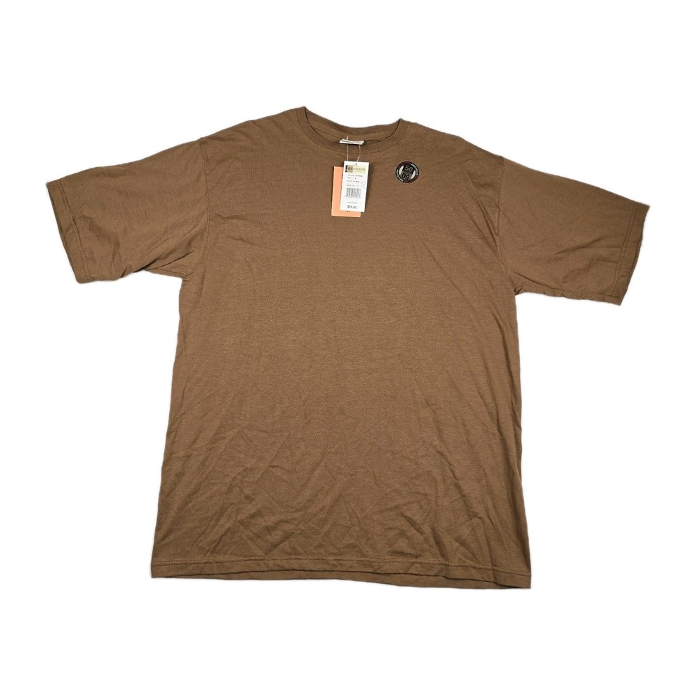 Reunion Menswear Men's Size Medium Brown Crew Neck Cotton Blend T Shirt‎ New